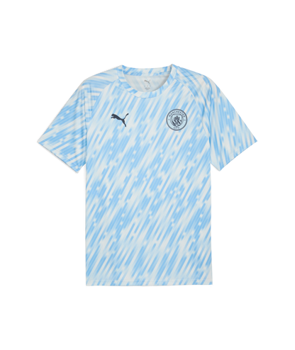 PUMA Manchester City FC Warm Up Jersey 25/26 - Silver Sky Club Replica Blue Mens Small - Third Coast Soccer