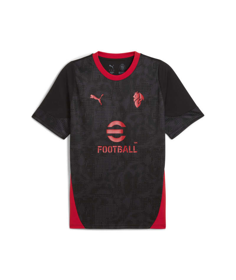 PUMA AC Milan Training Jersey 25/26 - Black Club Replica Black/Red Mens Small - Third Coast Soccer
