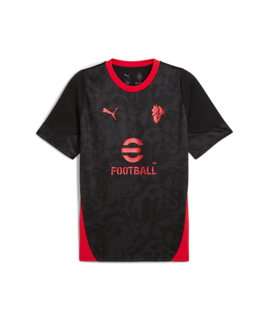 PUMA AC Milan Training Jersey 25/26 - Black Club Replica Black/Red Mens Small - Third Coast Soccer