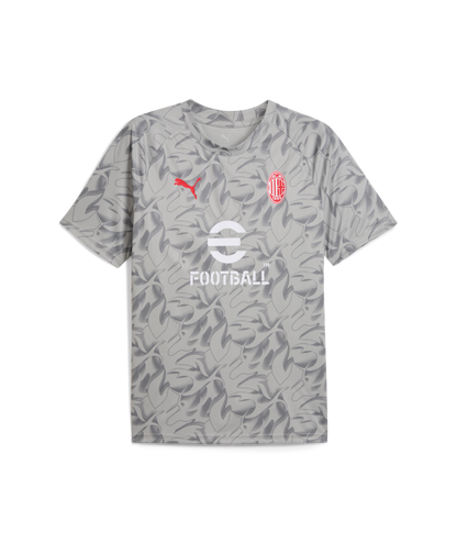 PUMA AC Milan Warm Up Jersey 25/26 - Gray Club Replica Gray Mens Small - Third Coast Soccer