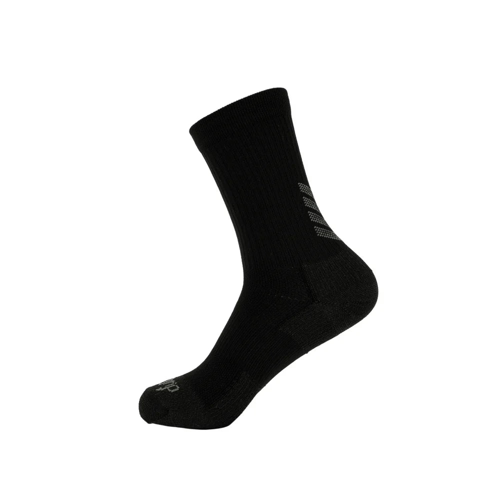 Teqnigrip Crew Sock Socks Black Small - Third Coast Soccer