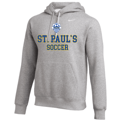 Nike St. Paul's HS Club Fleece Pullover Hoody St. Pauls 23 Dark Heather Grey/White Mens Small - Third Coast Soccer