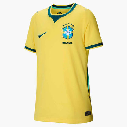 Nike Youth CBF Brazil Home Jersey 2026 International Replica Canary/Light Menta/Geode Teal Youth XSmall - Third Coast Soccer