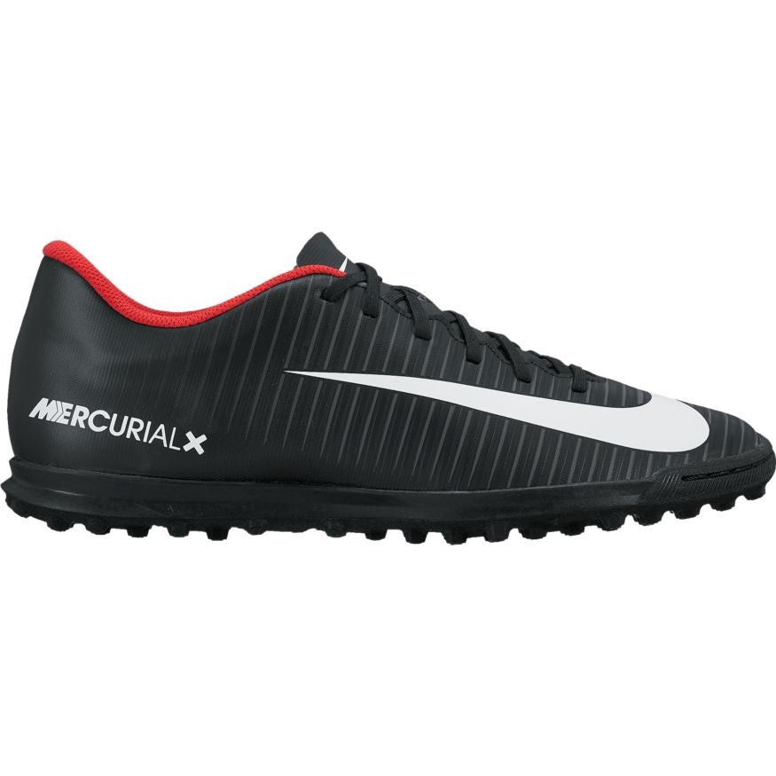Nike Mercurialx Vortex Iii Tf - Black/White/Dark Grey Mens Turf Black/White/Dark Grey Mens 10 - Third Coast Soccer