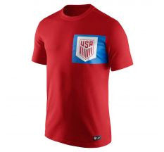 Nike USA Men's NK Crest Tee T-Shirts Dark Grey Heather Mens Small - Third Coast Soccer