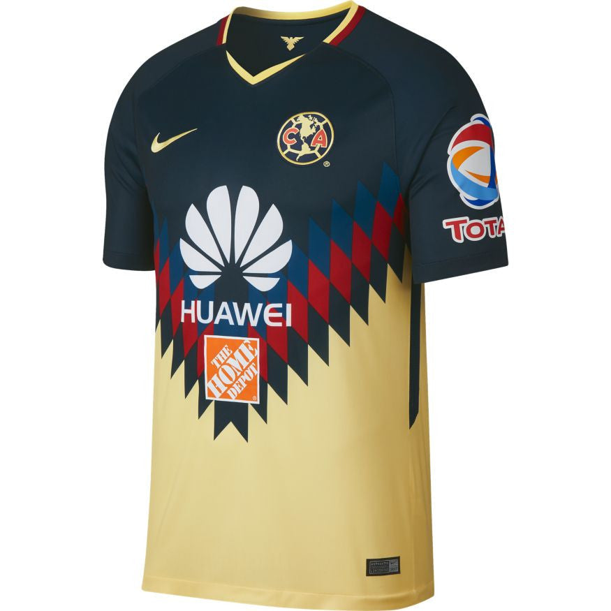 Nike Club America Home Jersey 17/18 Club Replica Armory Navy/Lemon Chiffon Mens Small - Third Coast Soccer