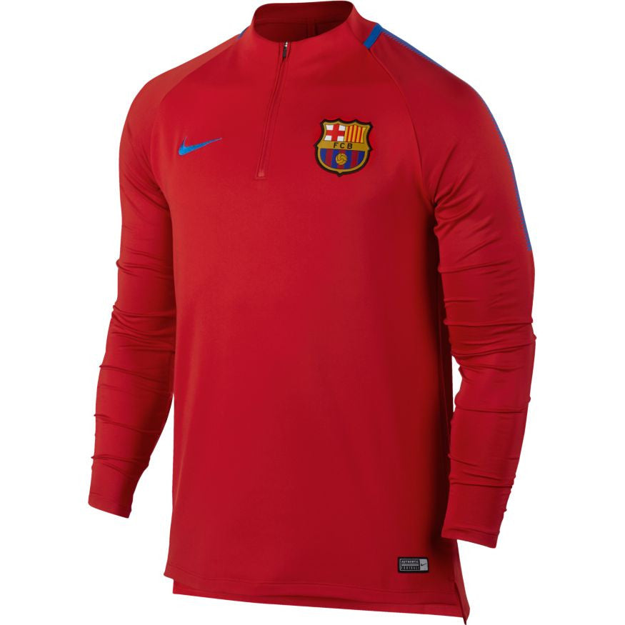 Nike Fc Barcelona Squad Drill Top 17/18 - University Red/University Red/Soar/Soar Jackets University Red/Soar Mens Small - Third Coast Soccer