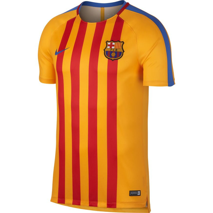 Nike Barcelona Squad Top 17/18 - University Gold/Game Royal Club Replica University Gold/Game Royal Mens Small - Third Coast Soccer