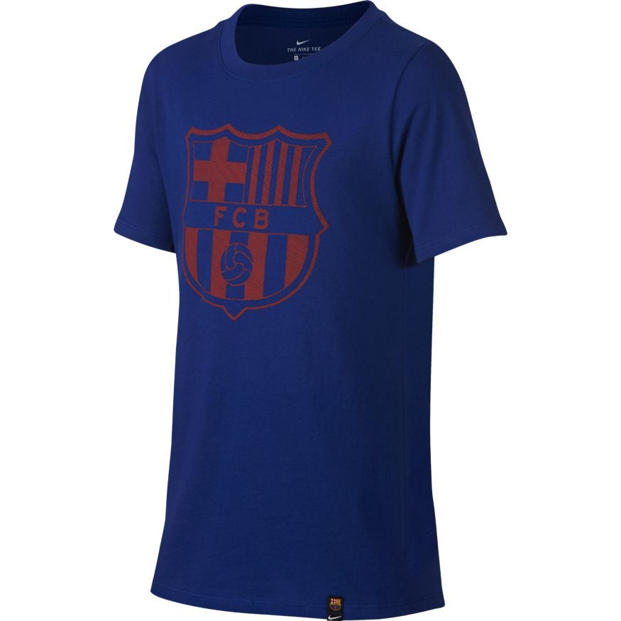 Nike Barcelona Youth Crest Tee - Deep Royal Blue T-Shirts Deep Royal Blue Youth Small - Third Coast Soccer
