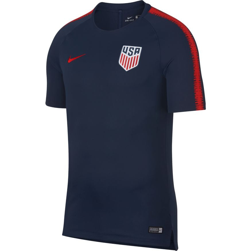 Nike USA Squad Top - Midnight Navy/University Red International Replica Midnight Navy/University Red Mens Small - Third Coast Soccer