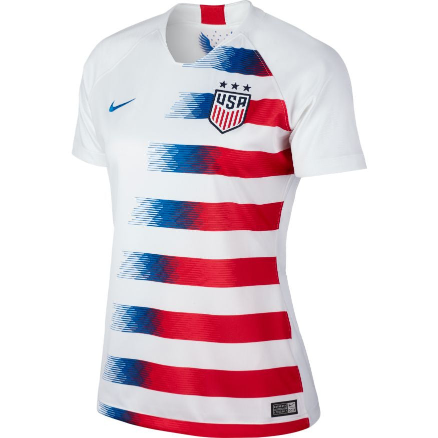 Nike Women's USA 2018 Home Jersey International Replica White/Speed Red/Blue Nebula Womens Extra Small - Third Coast Soccer