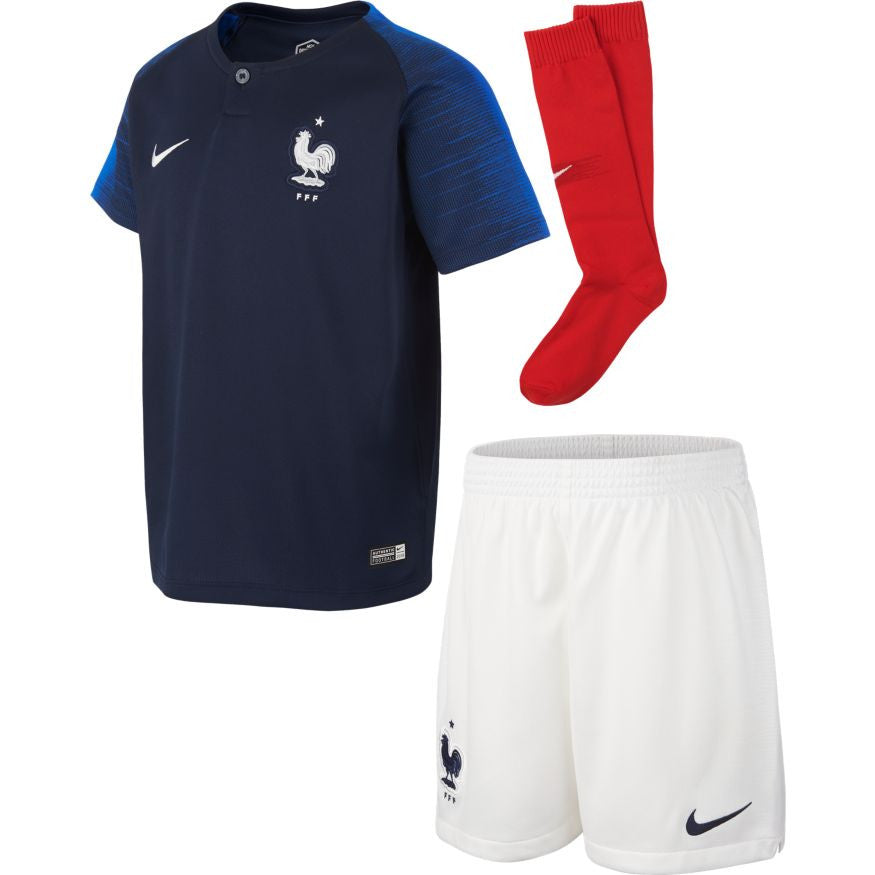 Nike France 2018 Home Mini Kit International Replica Obsidian/White Youth Extra Small - Third Coast Soccer
