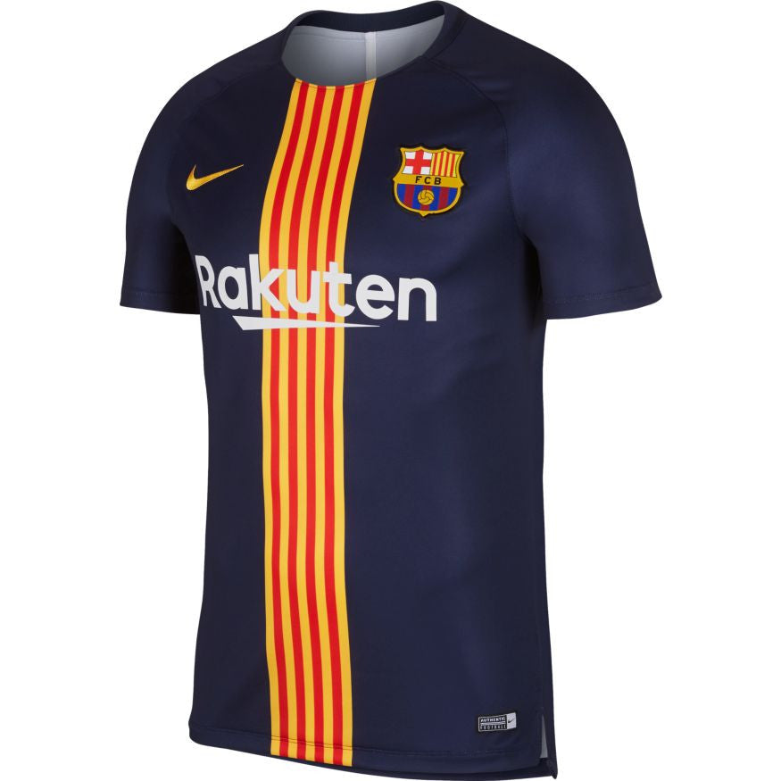 Nike Barcelona Squad Jersey 18/19 Club Replica Obsidian/University Gold Mens Small - Third Coast Soccer
