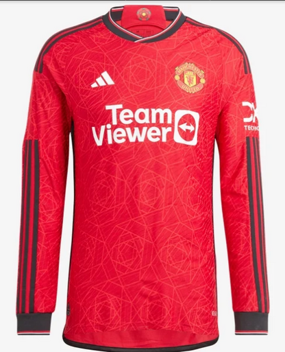 adidas Manchester United Home LS Jersey 23/24 Club Replica Team College Red Mens Small - Third Coast Soccer
