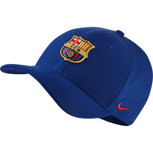 Nike Barcelona Aerobill Cap - Deep Royal Blue/Noble Red Hats Deep Royal Blue/Noble Red  - Third Coast Soccer