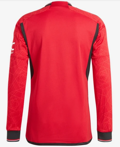 adidas Manchester United Home LS Jersey 23/24 Club Replica   - Third Coast Soccer