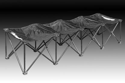 Kwik Goal 4 Seat Kwik Bench - Black Field Equipment Black Each - Third Coast Soccer