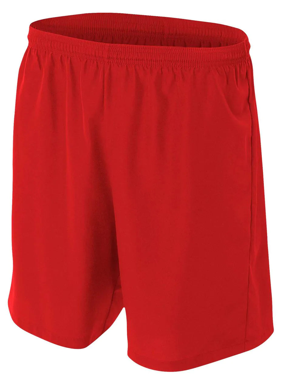 A4 7" Mens Soccer Short Shorts Scarlet Mens Small - Third Coast Soccer