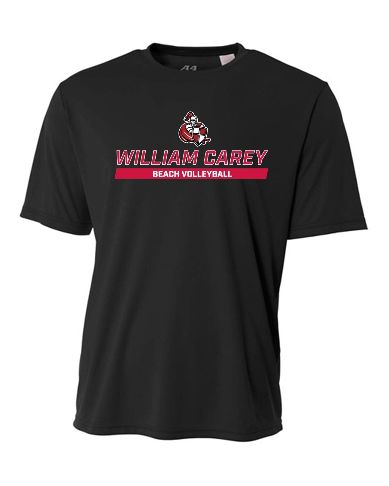 WCU Beach Volleyball Men's Short-Sleeve Performance Shirt WCU Beach Volleyball Black Wc W/Crusader - Third Coast Soccer