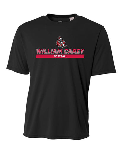 WCU Softball Youth Short-Sleeve Performance Shirt WCU Softball Black Wc W/Crusader - Third Coast Soccer