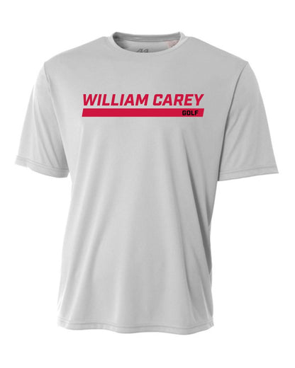 WCU Golf Men's Short-Sleeve Performance Shirt WCU Golf Silver Wc W/O Crusader - Third Coast Soccer