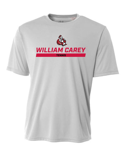 WCU Tennis Youth Short-Sleeve Performance Shirt WCU Tennis Silver Wc W/Crusader - Third Coast Soccer