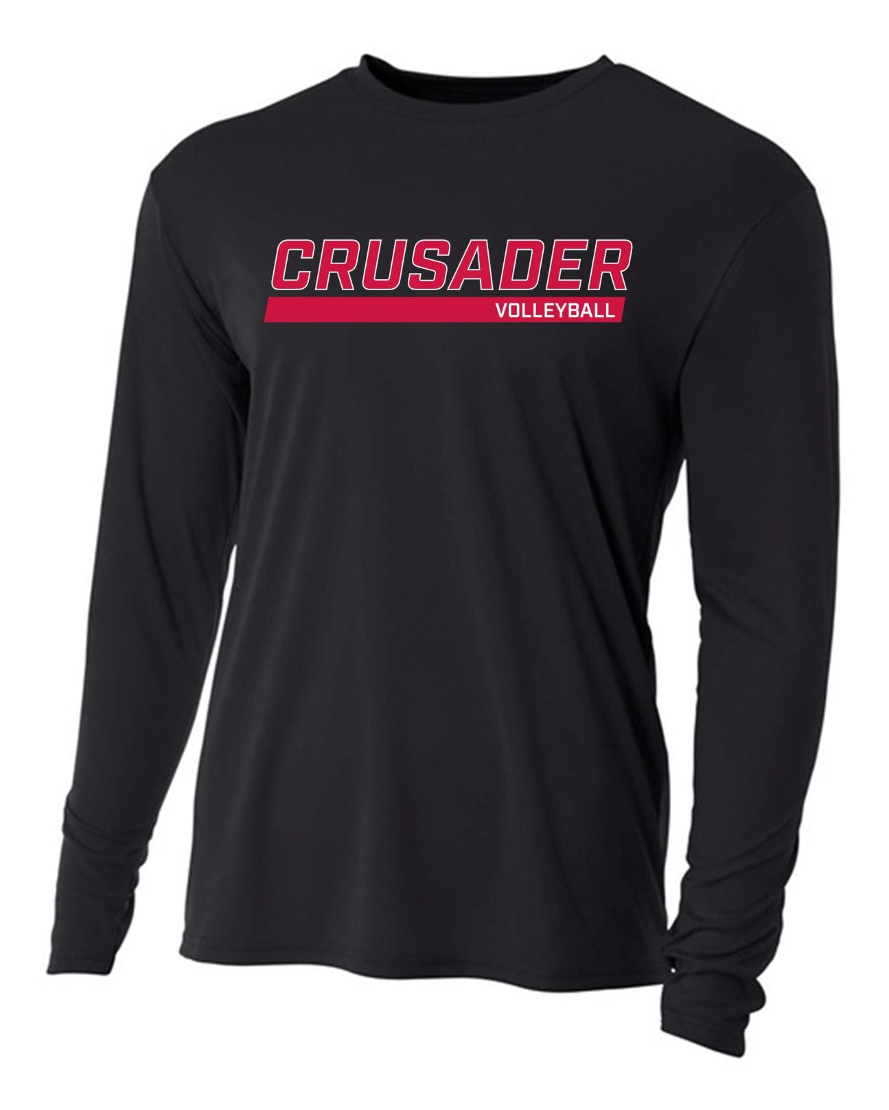 WCU Volleyball Men's Long-Sleeve Performance Shirt WCU Volleyball Black Crusader - Third Coast Soccer