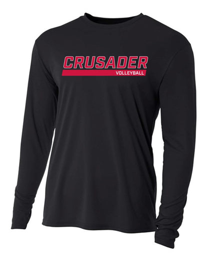 WCU Volleyball Men's Long-Sleeve Performance Shirt WCU Volleyball Black Crusader - Third Coast Soccer