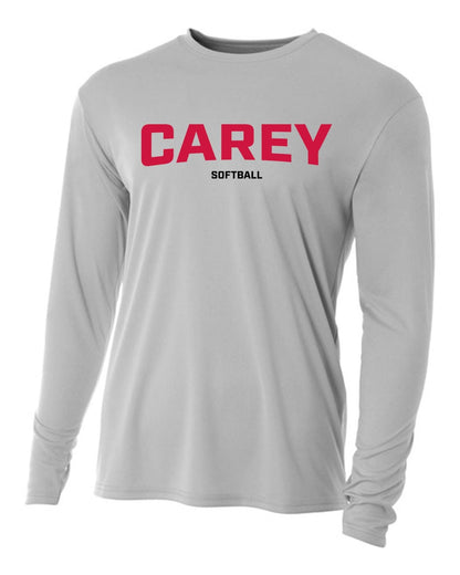 WCU Softball Men's Long-Sleeve Performance Shirt WCU Softball Silver Carey - Third Coast Soccer