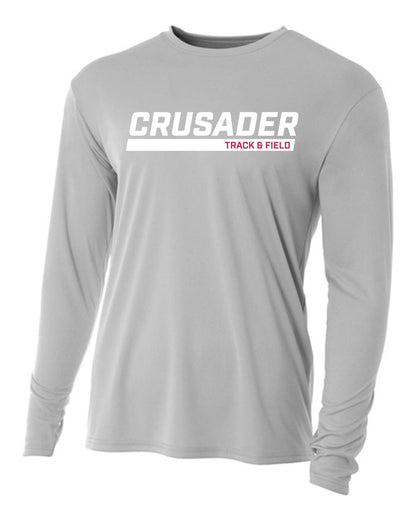 WCU Track & Field Youth Long-Sleeve Performance Shirt WCU Track & Field Silver Crusader - Third Coast Soccer