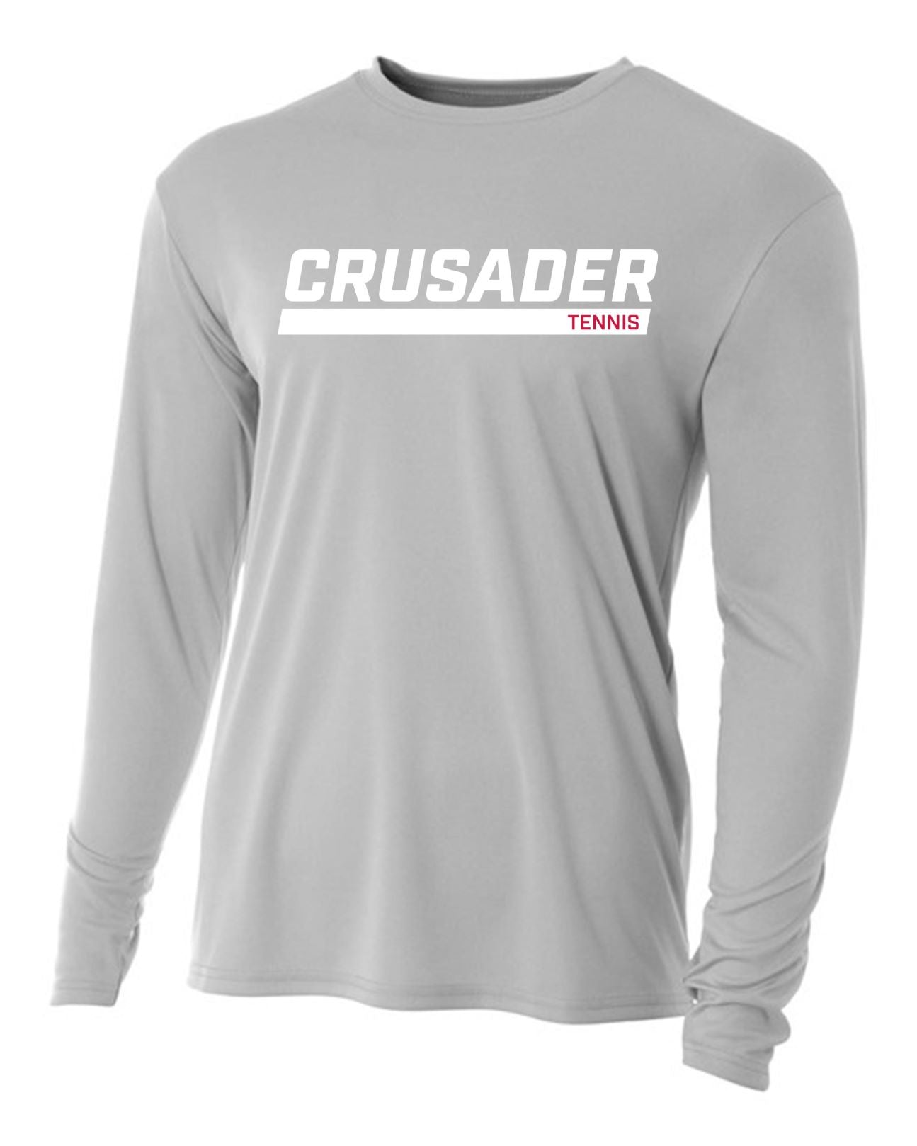WCU Tennis Men's Long-Sleeve Performance Shirt WCU Tennis Silver Crusader - Third Coast Soccer