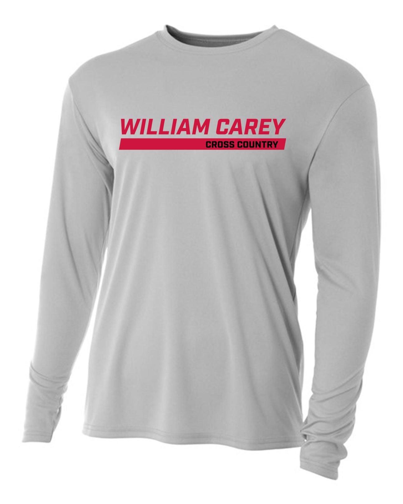 WCU Cross Country Youth Long-Sleeve Performance Shirt WCU Cross Country Silver Wc W/O Crusader - Third Coast Soccer