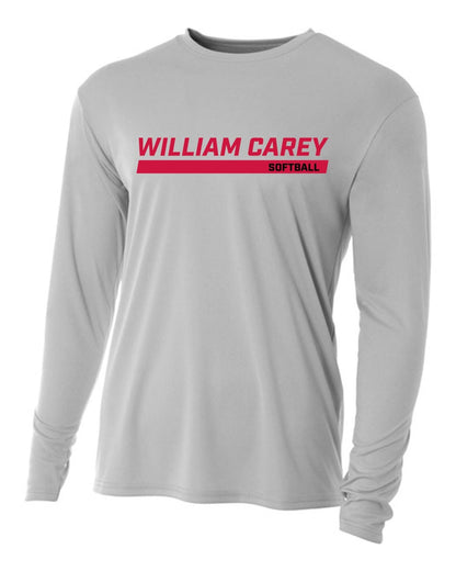 WCU Softball Youth Long-Sleeve Performance Shirt WCU Softball Silver Wc W/O Crusader - Third Coast Soccer