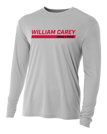 WCU Track & Field Men's Long-Sleeve Performance Shirt WCU Track & Field Silver Wc W/O Crusader - Third Coast Soccer