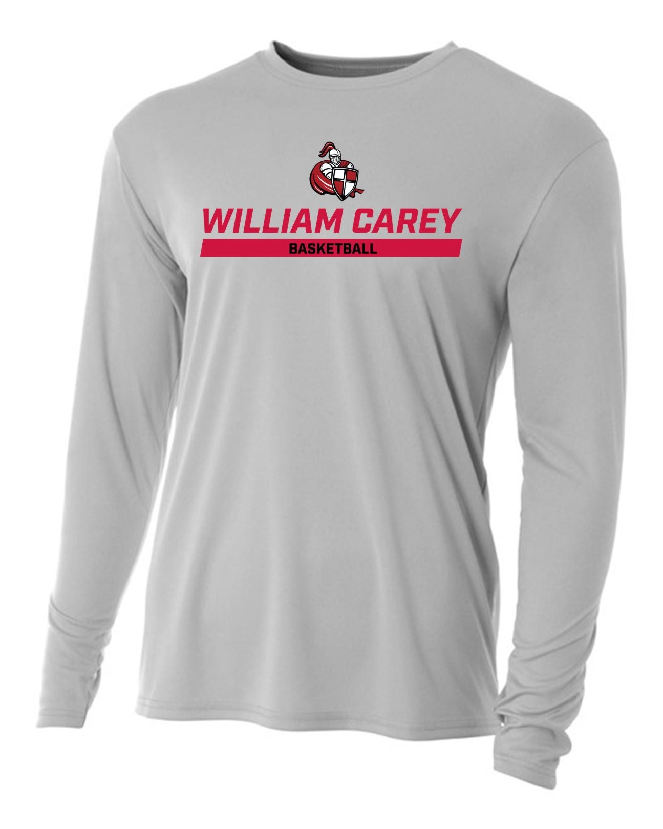 WCU Basketball Youth Long-Sleeve Performance Shirt WCU Basketball Silver Wc W/Crusader - Third Coast Soccer
