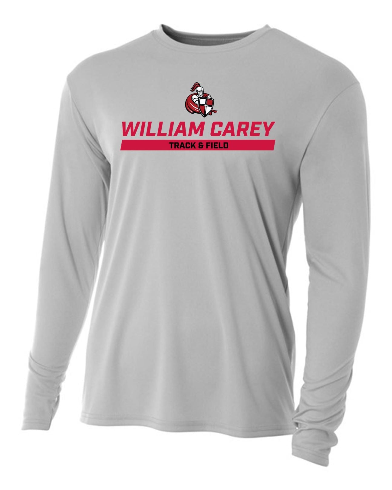 WCU Track & Field Youth Long-Sleeve Performance Shirt WCU Track & Field Silver Wc W/Crusader - Third Coast Soccer