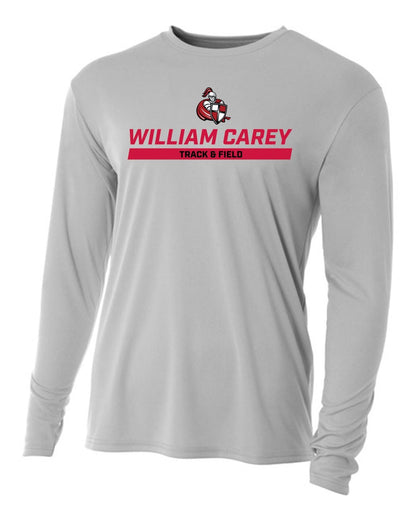 WCU Track & Field Youth Long-Sleeve Performance Shirt WCU Track & Field Silver Wc W/Crusader - Third Coast Soccer