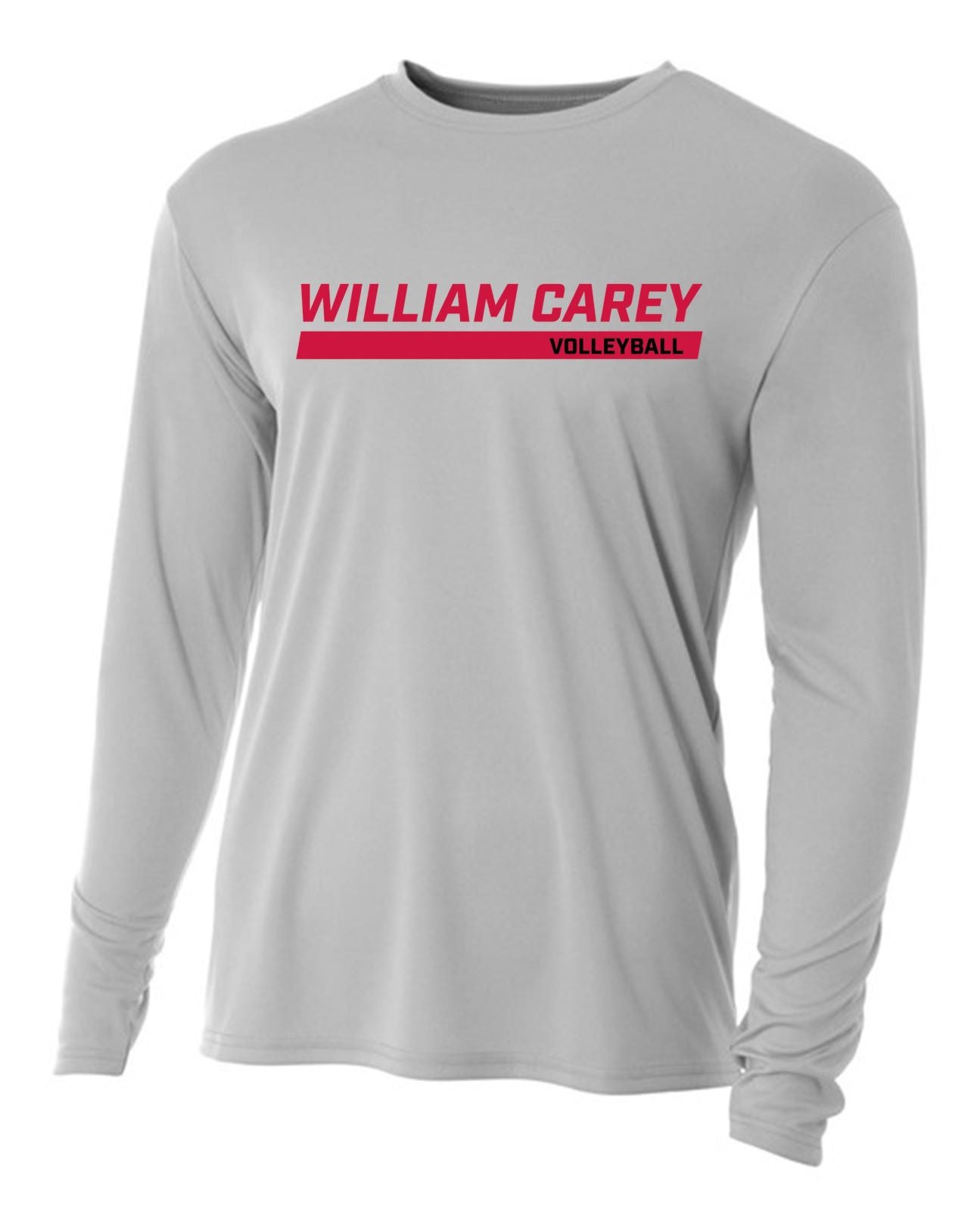 WCU Volleyball Men's Long-Sleeve Performance Shirt WCU Volleyball Silver Wc W/O Crusader - Third Coast Soccer