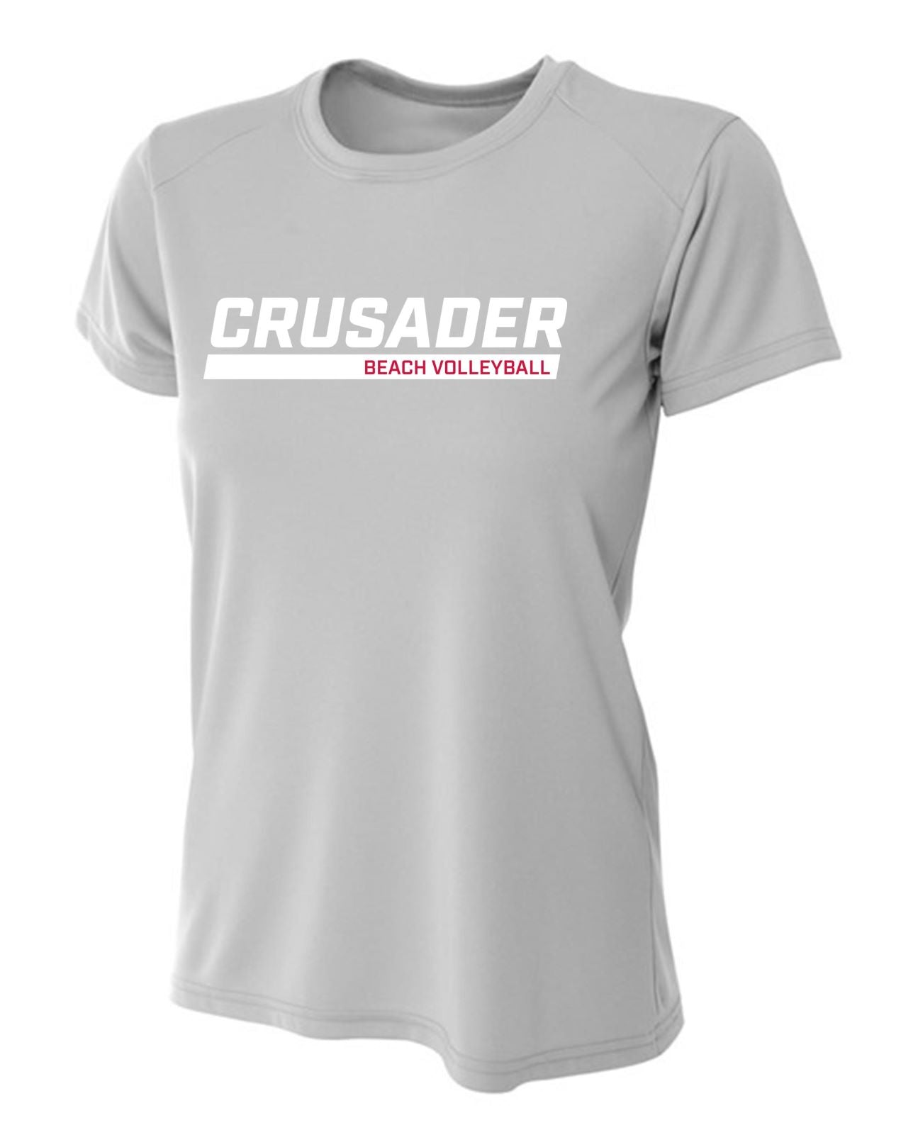 WCU Beach Volleyball Women's Short-Sleeve Performance Shirt WCU Beach Volleyball Silver Crusader - Third Coast Soccer