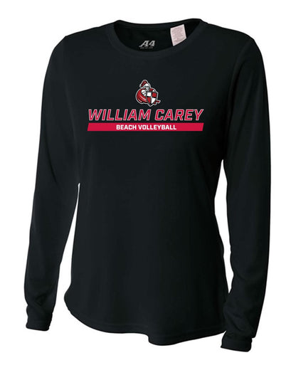 WCU Beach Volleyball Women's Long-Sleeve Performance Shirt WCU Beach Volleyball Black Wc W/Crusader - Third Coast Soccer