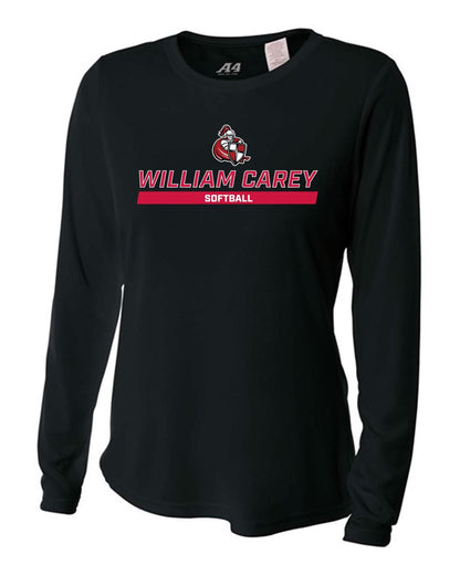 WCU Softball Women's Long-Sleeve Performance Shirt WCU Softball Black Wc W/Crusader - Third Coast Soccer