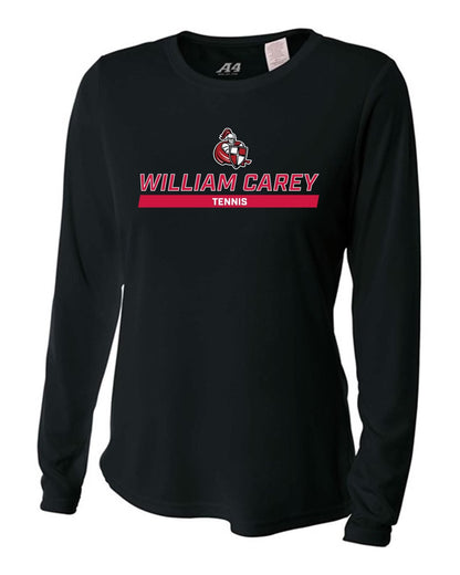 WCU Tennis Women's Long-Sleeve Performance Shirt WCU Tennis Black Wc W/Crusader - Third Coast Soccer