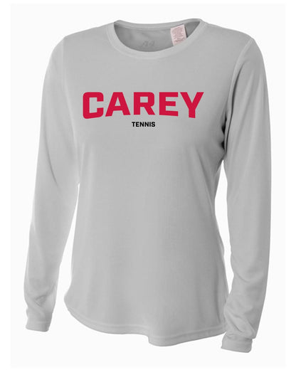 WCU Tennis Women's Long-Sleeve Performance Shirt WCU Tennis Silver Carey - Third Coast Soccer