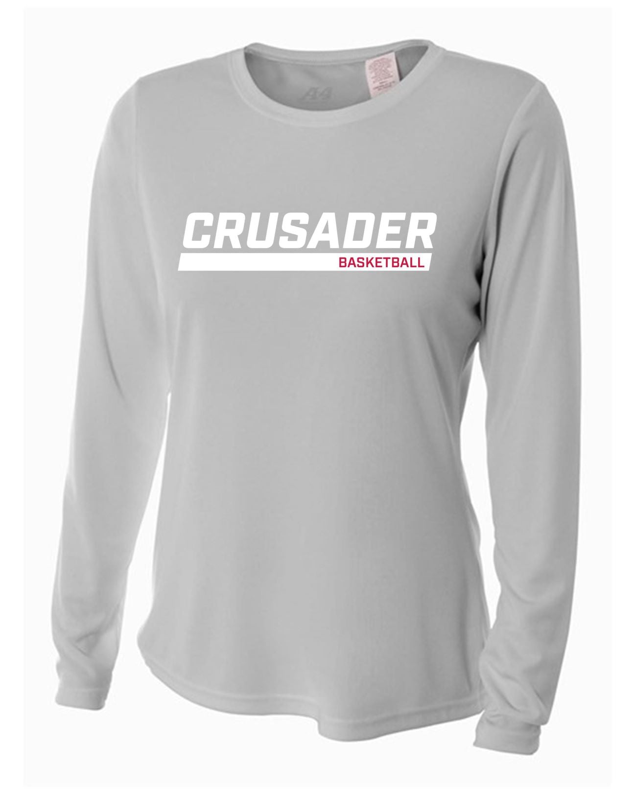 WCU Basketball Women's Long-Sleeve Performance Shirt WCU Basketball Silver Crusader - Third Coast Soccer