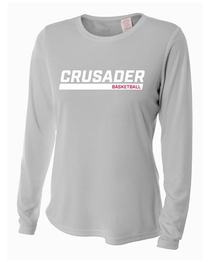 WCU Basketball Women's Long-Sleeve Performance Shirt WCU Basketball Silver Crusader - Third Coast Soccer