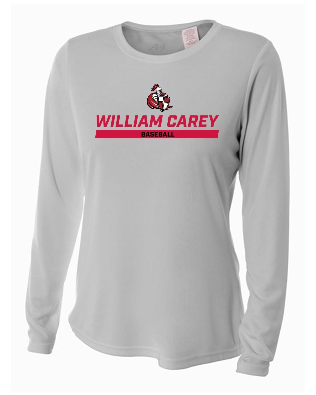 WCU Baseball Women's Long-Sleeve Performance Shirt WCU Baseball Silver Wc W/Crusader - Third Coast Soccer