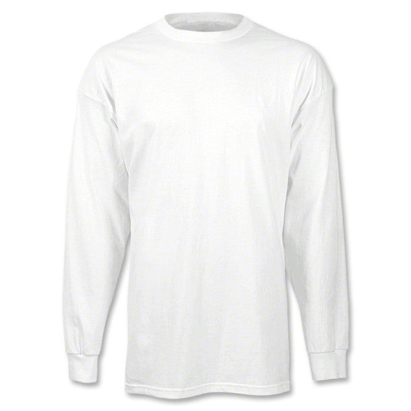adidas Long Sleeve Logo Tee - White T-Shirts Small White/Navy - Third Coast Soccer