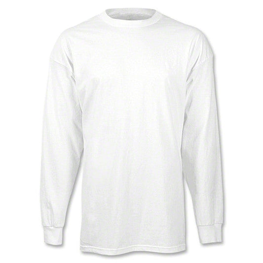adidas Long Sleeve Logo Tee - White T-Shirts Small White/Navy - Third Coast Soccer