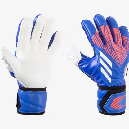 adidas Predator Match Fingersave GK Glove - Hi-Res Blue/Turbo Goalkeeper Hi-Res Blue/Turbo/White Size 11 - Third Coast Soccer