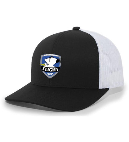 TCS AFSC Premium Trucker Hat AFSC Spiritwear Black/White Full Color Patch - Third Coast Soccer